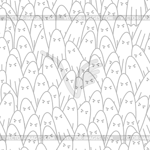 Ghost Pattern seamless. spook Background. - vector clipart