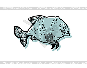 Fish Cartoon . Carp - vector clipart