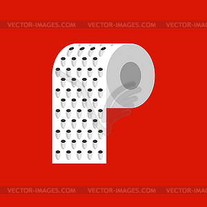 Toilet paper grater. Concept of pain and suffering - vector clipart