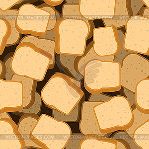 Piece of bread pattern seamless. bread background - vector clipart