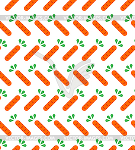 Carrot cartoon pattern seamless. Baby fabric texture - vector clipart