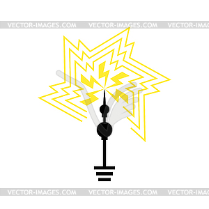Lightning rod sign  - royalty-free vector image