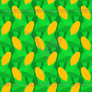 Ear of corn pattern seamless. Baby fabric texture - vector clip art