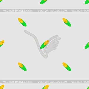 Corn pattern seamless. Baby fabric texture - vector image