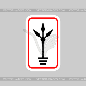 Lightning rod sign  - vector EPS clipart