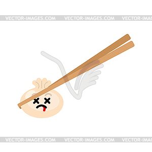 Cute chinese dumpling  - vector clipart