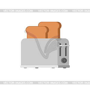 Toaster and bread . food - vector clipart