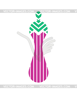 Eggplant geometric symbol. Vegetable sign - vector image