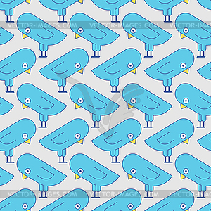 Bird pattern seamless. Cartoon birds background. - vector clipart
