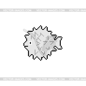 Spotted Puffer pixel art. 8 bit - vector image