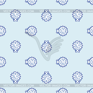 Spotted Puffer pattern seamless. Baby fabric texture - vector image