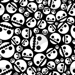 Skull simple geometric pattern seamless. background - vector image