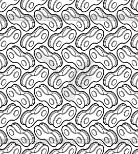 Bicycle chain pattern seamless. background - vector clipart