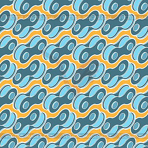 Bicycle chain pattern seamless. background - vector clipart