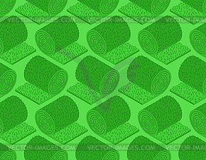Rolled lawn pattern seamless. background - vector image