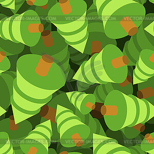 Christmas tree isometric pattern seamless. Spruce 3 - vector image