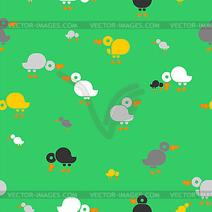 Ducks set pattern seamless. Duck background. Farm - vector clipart / vector image