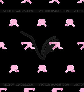 Penis and ass pattern seamless. dick pursues butt - vector clip art