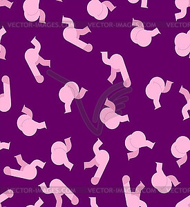 Penis and ass pattern seamless. dick pursues butt - vector clipart