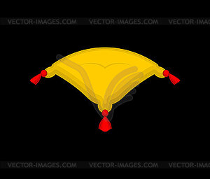 Королевская золотая бархатная подушка - клипарт в векторе / векторное изображение