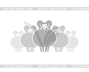 Значок знака стада овец. Символ сельскохозяйственных животных - клипарт в векторе / векторное изображение