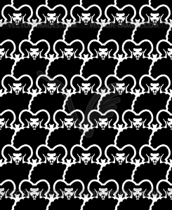 Sheep Pattern seamless. Ram texture. Farm animals - vector clipart