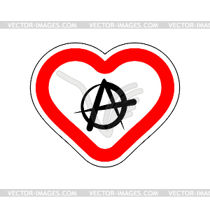 I love Anarchy. I like to mess. Red road sign in - vector clip art