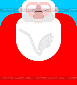 Santa beard place for text. Santa Claus - vector clipart