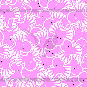 Octopus pattern seamless. devilfish background. Bab - vector clip art