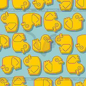 Rubber duck pattern seamless. Baby fabric background - vector image