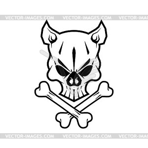 Pig Skull and Bones. Concept pig skeleton head for - vector image