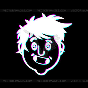 Madman icon. Psychopath sign. Patient in mental - vector clipart