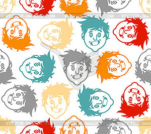 Madman pattern seamless. Psychopath background. - vector image