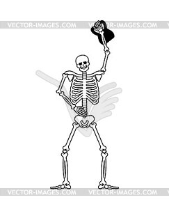 Skeleton and weight. Skull and bones and sport. - vector clip art