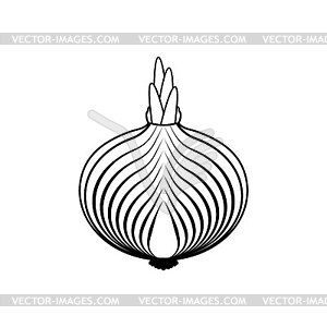 Onion icon. Onion slice . Vegetable symbol - vector image
