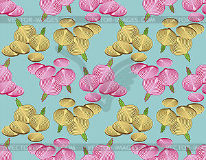 Onion pattern seamless. Onion bulb slice background - vector clipart