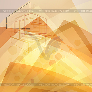 Bent rectangles abstract background - vector clipart