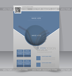 Flyer template. Business brochure. Editable A4 - vector clipart