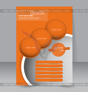 Flyer template. Business brochure. Editable A4 - vector clipart