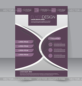 Flyer template. Business brochure. Editable A4 - royalty-free vector clipart