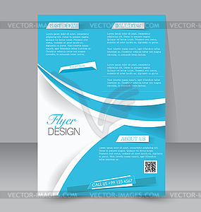 Flyer template. Business brochure. Editable A4 - vector clipart