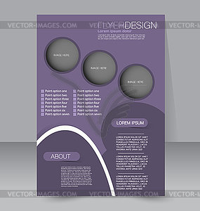 Flyer template. Business brochure. Editable A4 - vector image