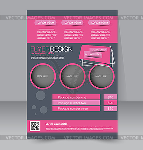 Flyer template. Business brochure. Editable A4 - vector clip art