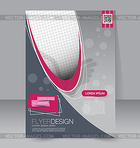 Flyer template. Business brochure. Editable A4 - color vector clipart