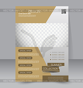 Flyer template. Business brochure. Editable A4 - vector clipart