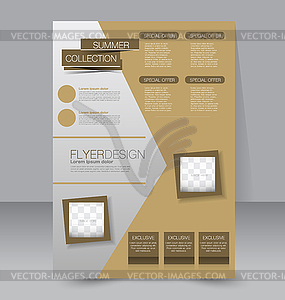 Flyer template. Business brochure. Editable A4 - vector clip art