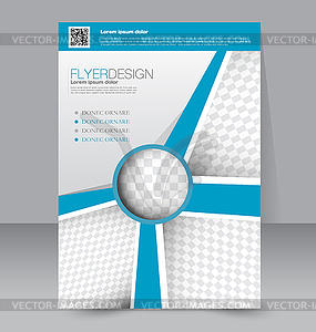 Flyer template. Business brochure. Editable A4 - vector clip art