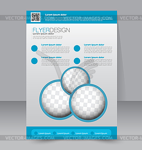 Flyer template. Business brochure. Editable A4 - vector image