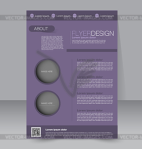 Flyer template. Business brochure. Editable A4 - vector clipart