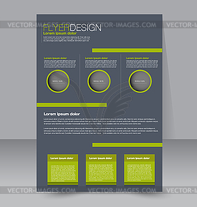 Flyer template. Business brochure. Editable A4 - vector clip art